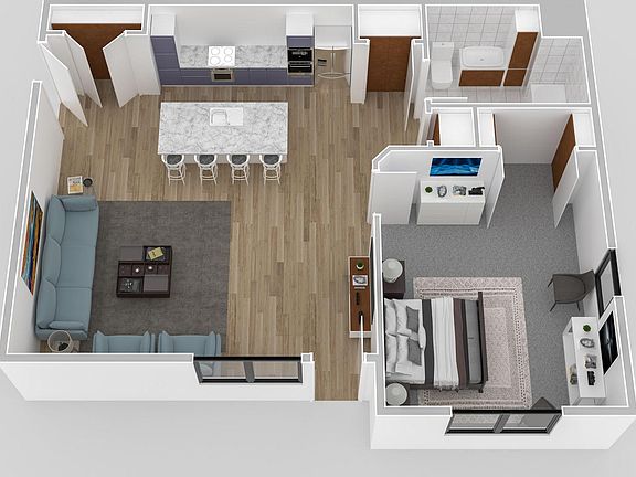 Floor Plan for right side apartments. Same floor plan is available for left side apartments.