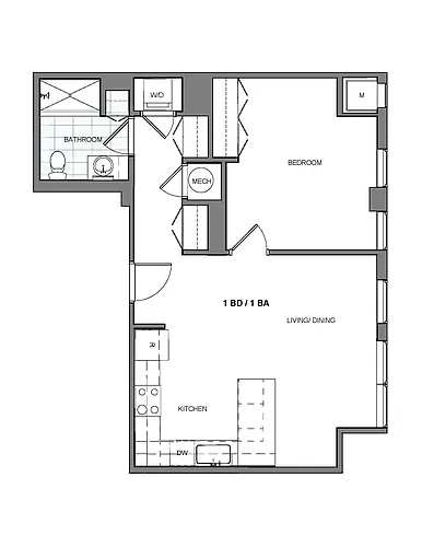 Floor plan One Bedroom