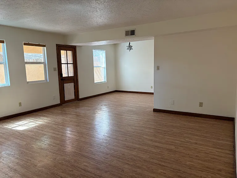 Living room and dining room