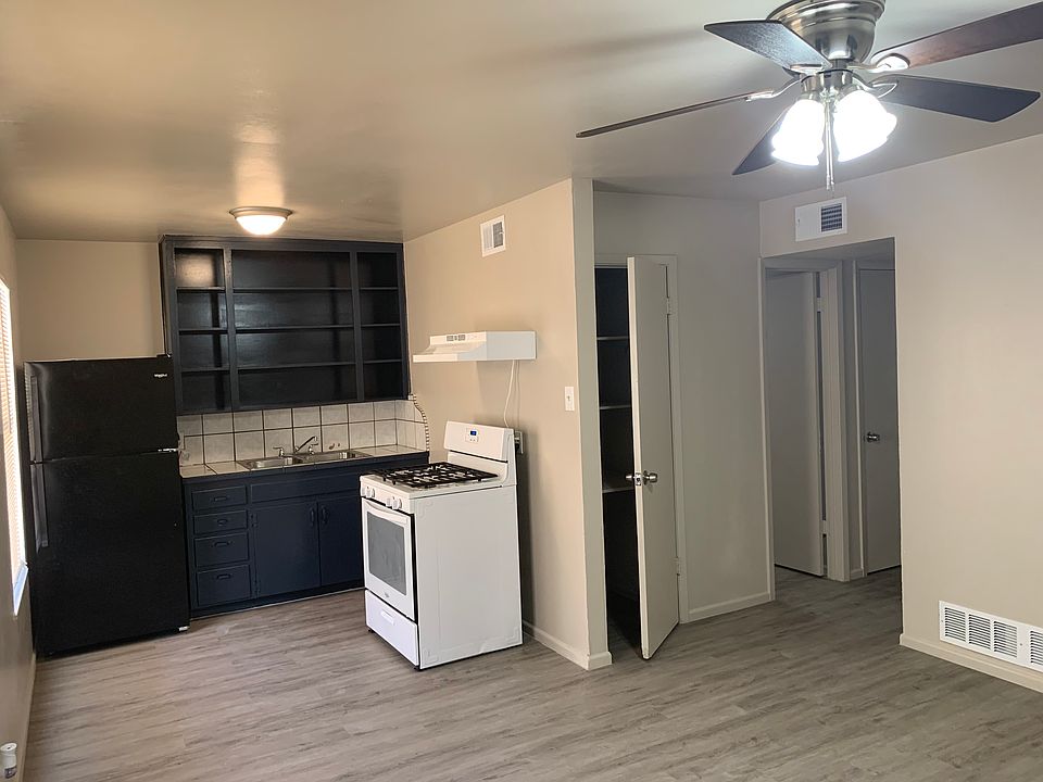 Open kitchen connected to living area