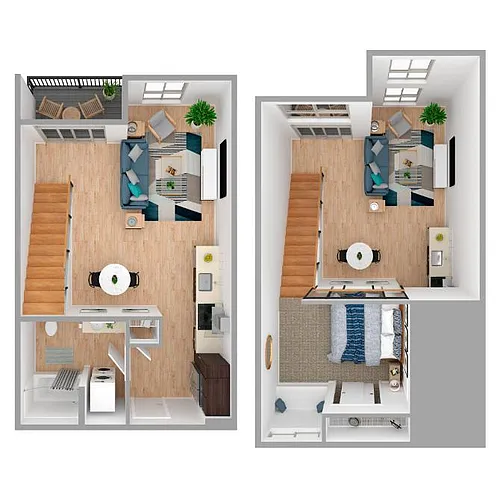 Floor plan 1 Bed/1 Bath Loft-a89.1