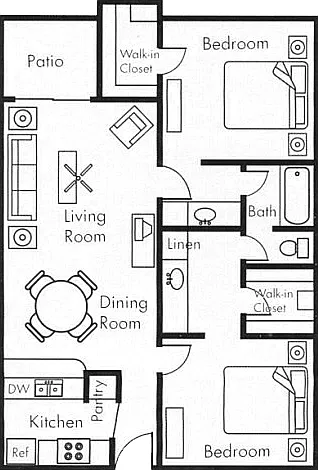 2 bedroom 1 bathroom 900 square foot floor plan 2 bedroom 1 bathroom 900 square foot floor plan