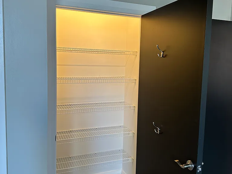 Guest bedroom additional storage closet.