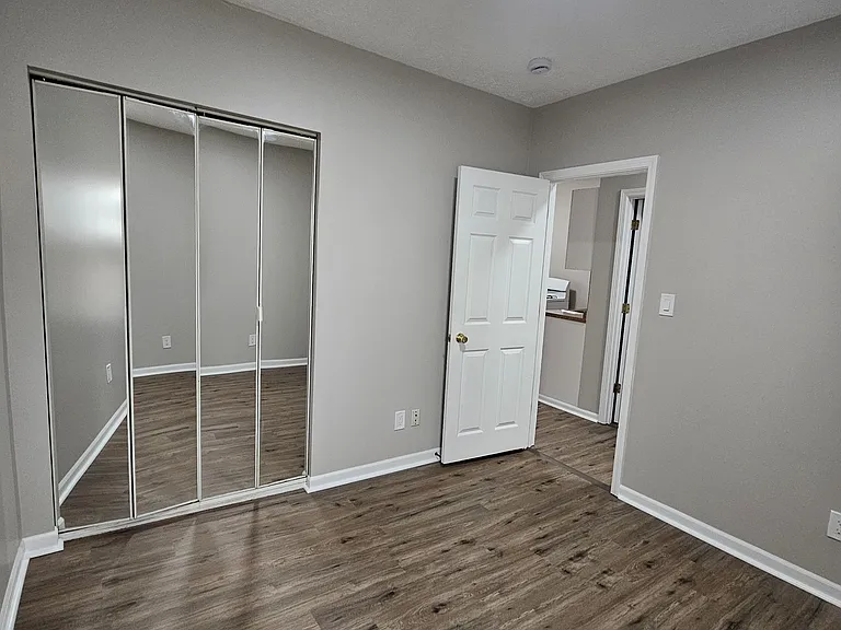 Spacious reach in closet in the bedroom.