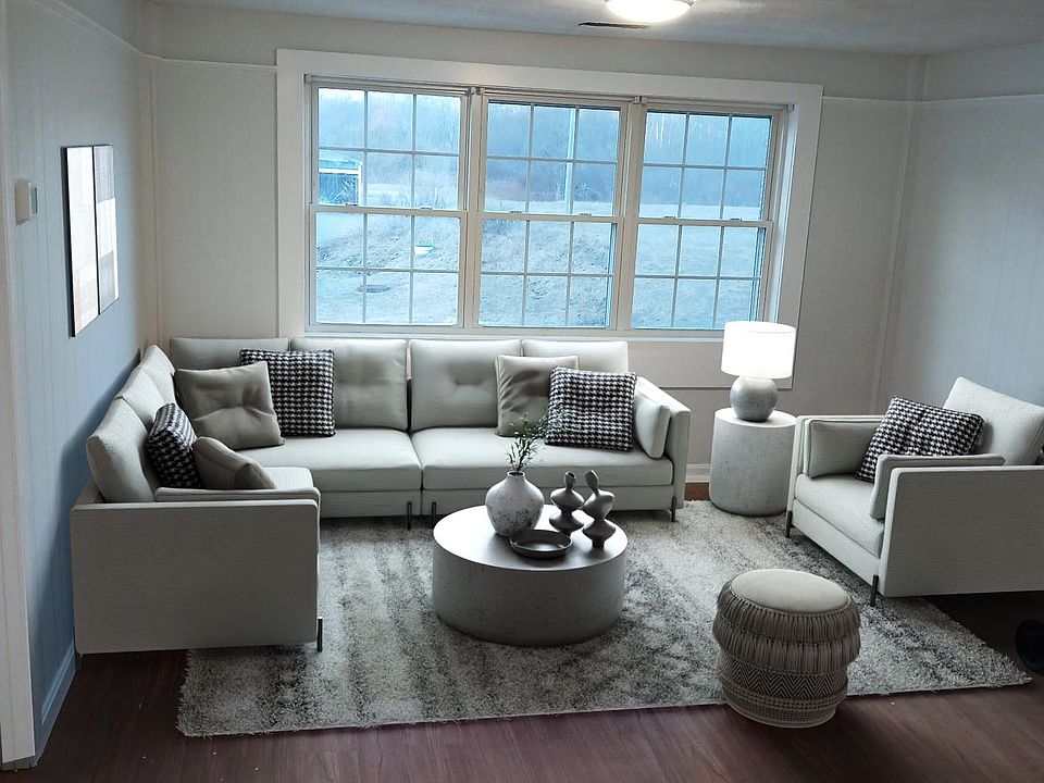 Living room looking out over backyard