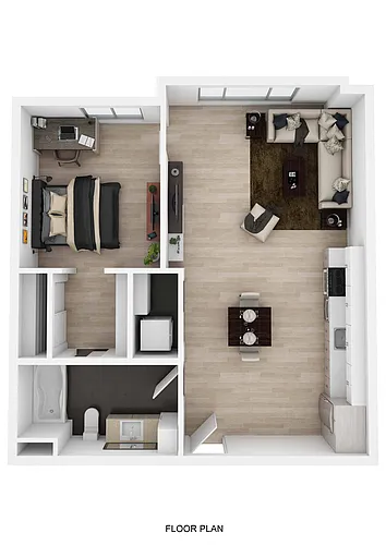 Floor plan 1 Bedroom G