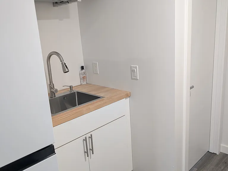 Upstairs - sink - microwave