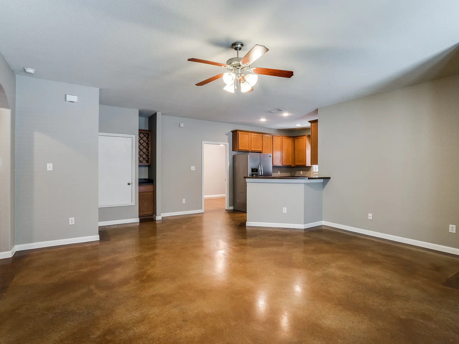 Walk to TCU! Rental home. 4-bedroom property. 3123 Waits 101 Living Area View C. Open to kitchen!