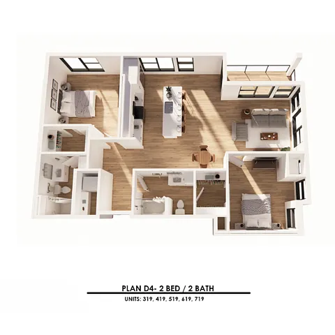 Floor plan D4 2X2