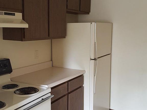 Galley Kitchen - stove and refridgerator