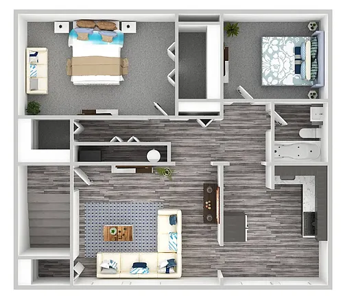Floor plan Upgraded Two Bedroom