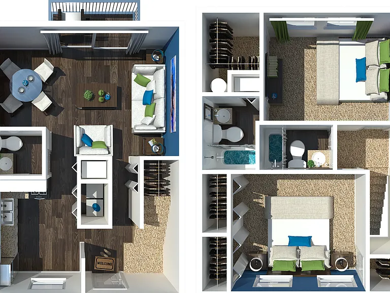 2 Bedroom 2.5 Bathroom Townhome 2 Bedroom 2.5 Bathroom Townhome