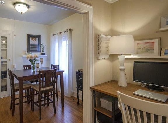 Living room and dining room.