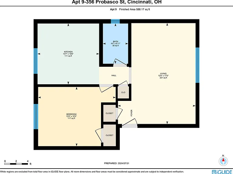 1x1 Floorplan - 1, 2, 5, 6, 9 1x1 Floorplan - 1, 2, 5, 6, 9