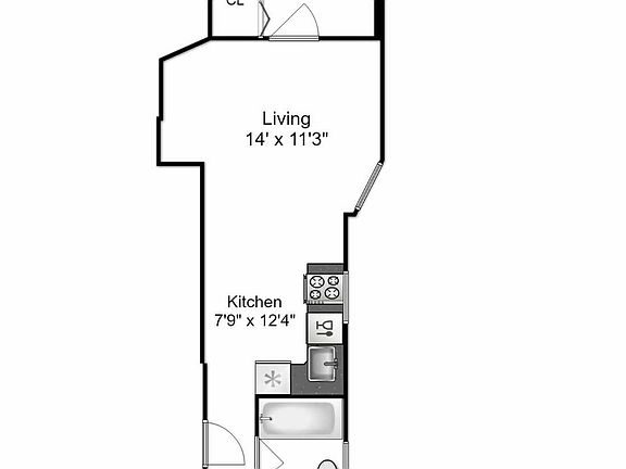 2nd image of 162 W 4th St APT 1