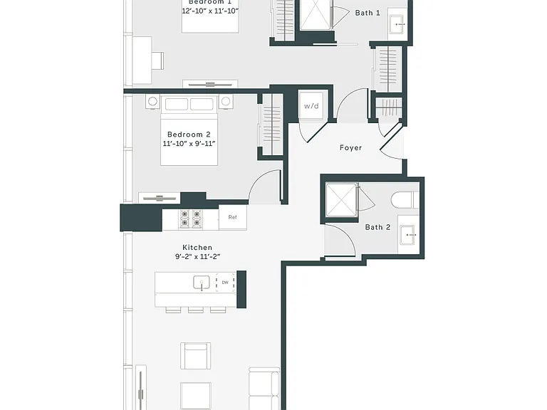 T6 floor plan 1400 Wabash