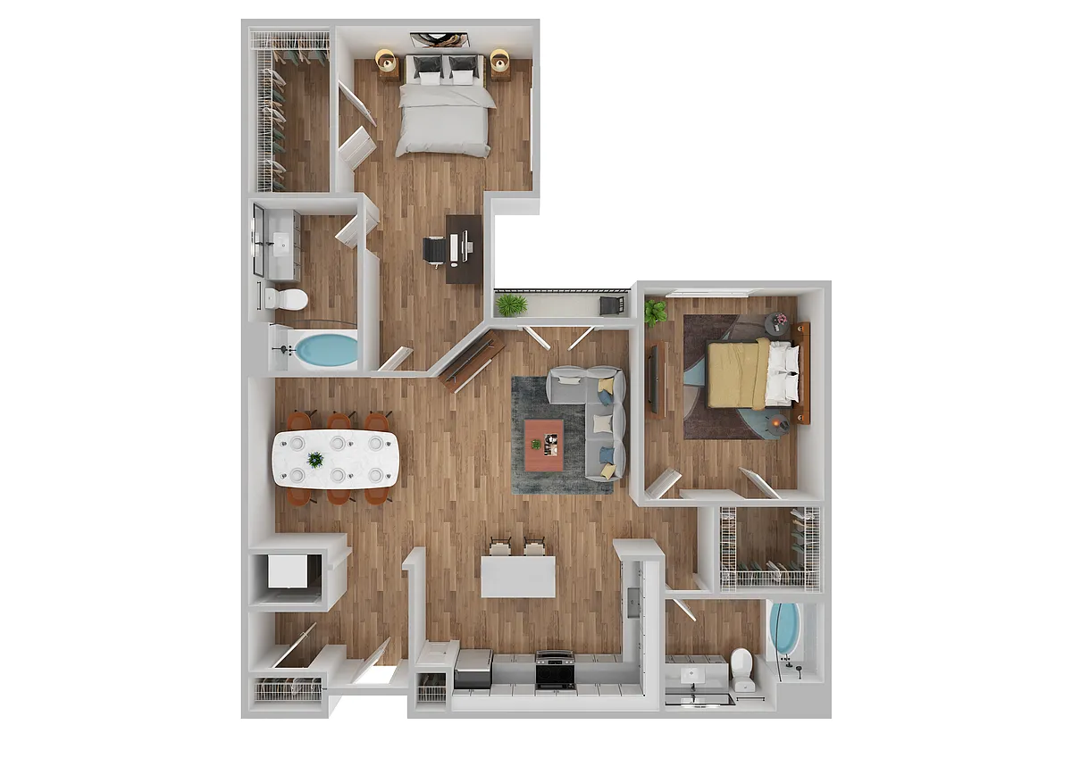 Floor plan B2D - Renovated