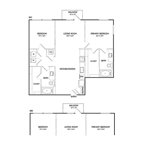 Floor plan B1C