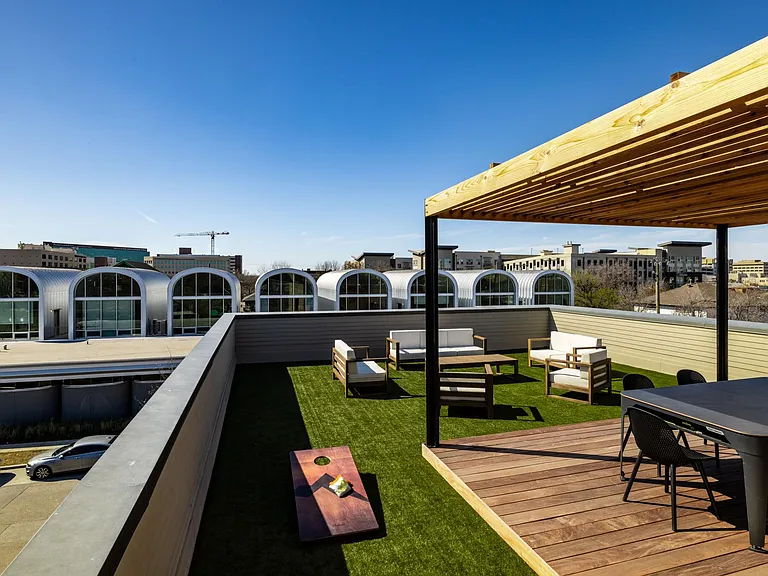 Rooftop terrace has plenty of seating to entertain friends and family!