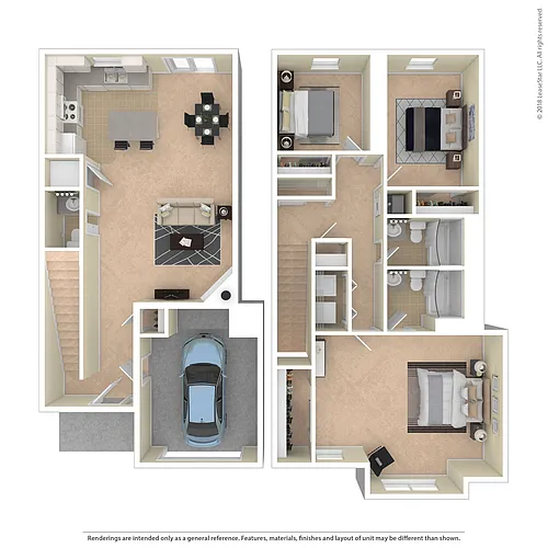 Floor plan 3 Bed 2.5 Bath