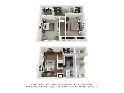 Floor plan 2 Bedroom 1.5 Bath