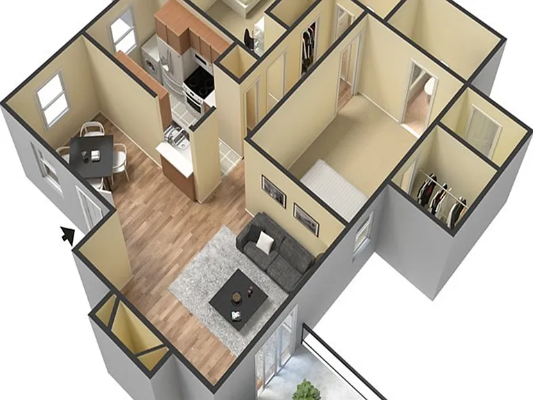 2 bed 2 bath