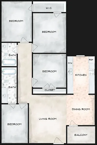 Floor plan 4X2