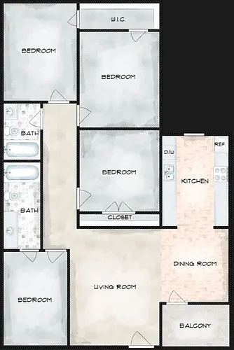 Floor plan 4X2