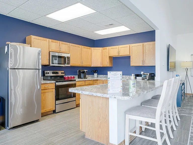 Cook up your favorite meals in our spacious community kitchen.