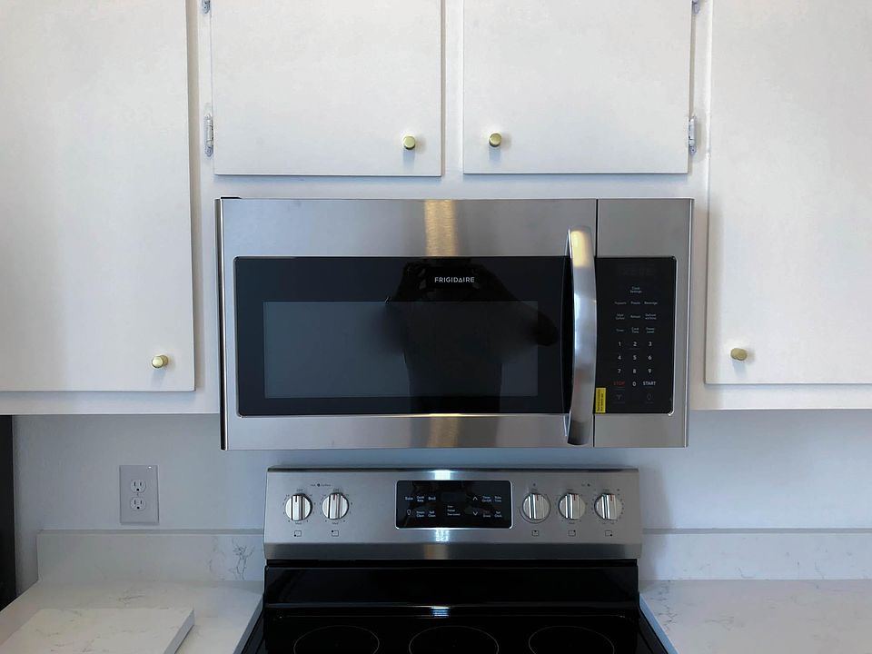 brand new appliances, quartz counter and faucet
