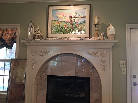 Living room fireplace