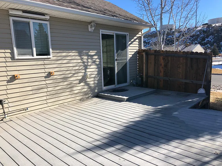 Large Back Deck. Southern and West Windows have Solar-Powered, Heat-Blocking Shades for summer--operated by remote.