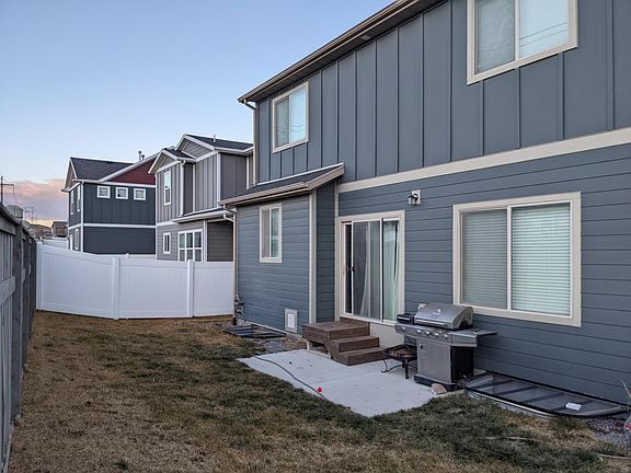 Backyard, house sits on .11 acres fully fenced.