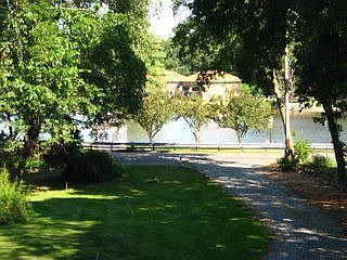 View of lake and park