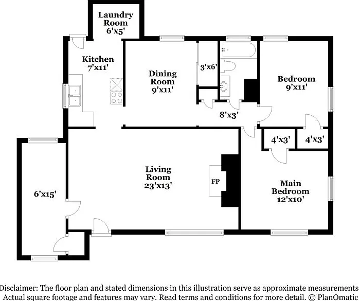 3 bed, 1.0 bath, 1118 sqft, $1,110 — Photo 3