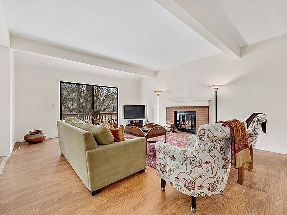 Lovely formal living room with wood floors