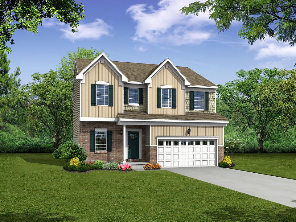 Elevation B Somerset B Carolina Brick Front with Partial Porch