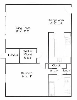 Floor plan One Bedroom