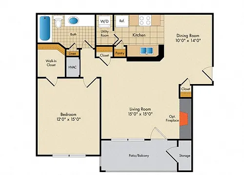 Floor plan One Bedroom