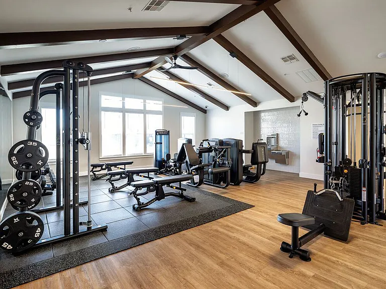 State-of-the-art fitness center with strength equipment