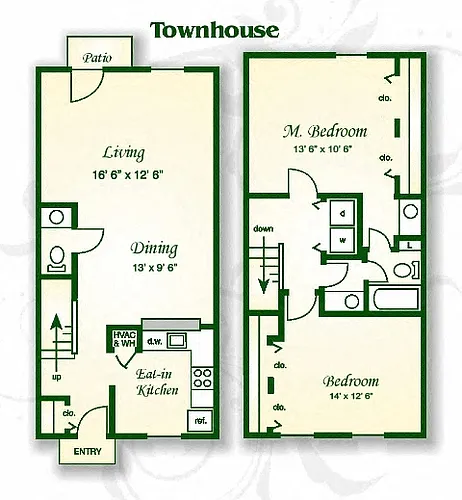 Floor plan The Kitty Hawk Townhouse EIK