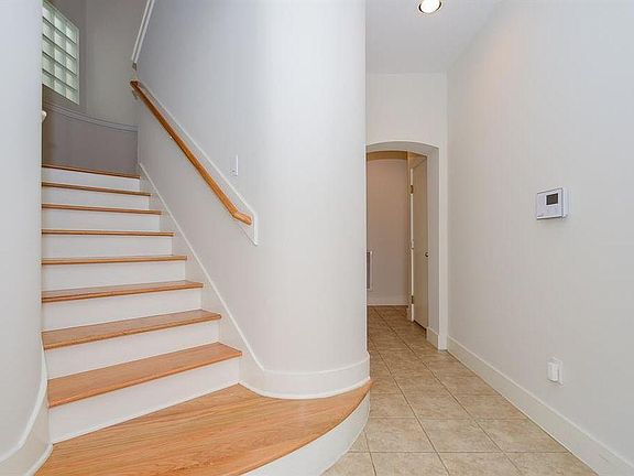 Newly installed wooden stairs