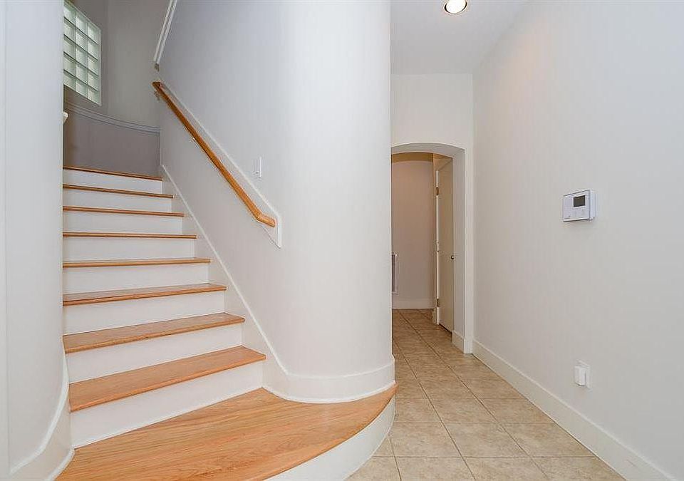 Newly installed wooden stairs
