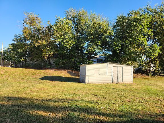 Back yard with shed
