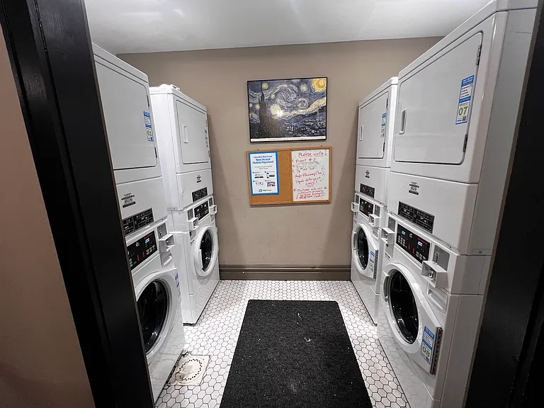 Laundromat in upper lobby.
