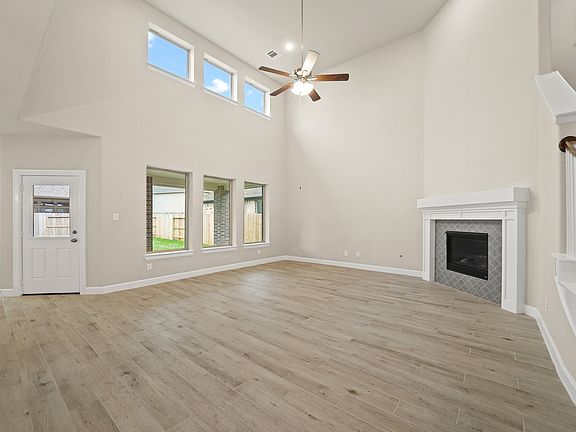 Grand great room with fireplace