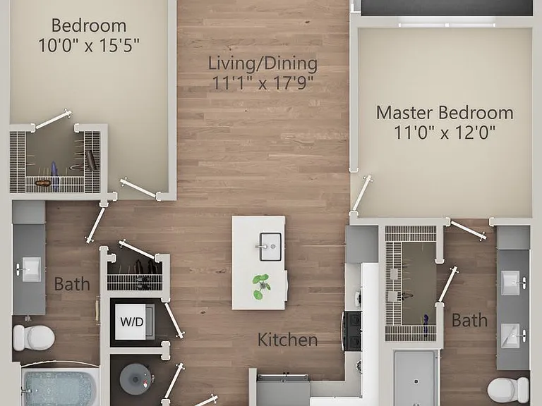 The Sawyer Providence Farm - B1 - 2 Beds - 2 Baths - 954 Sq. ft.