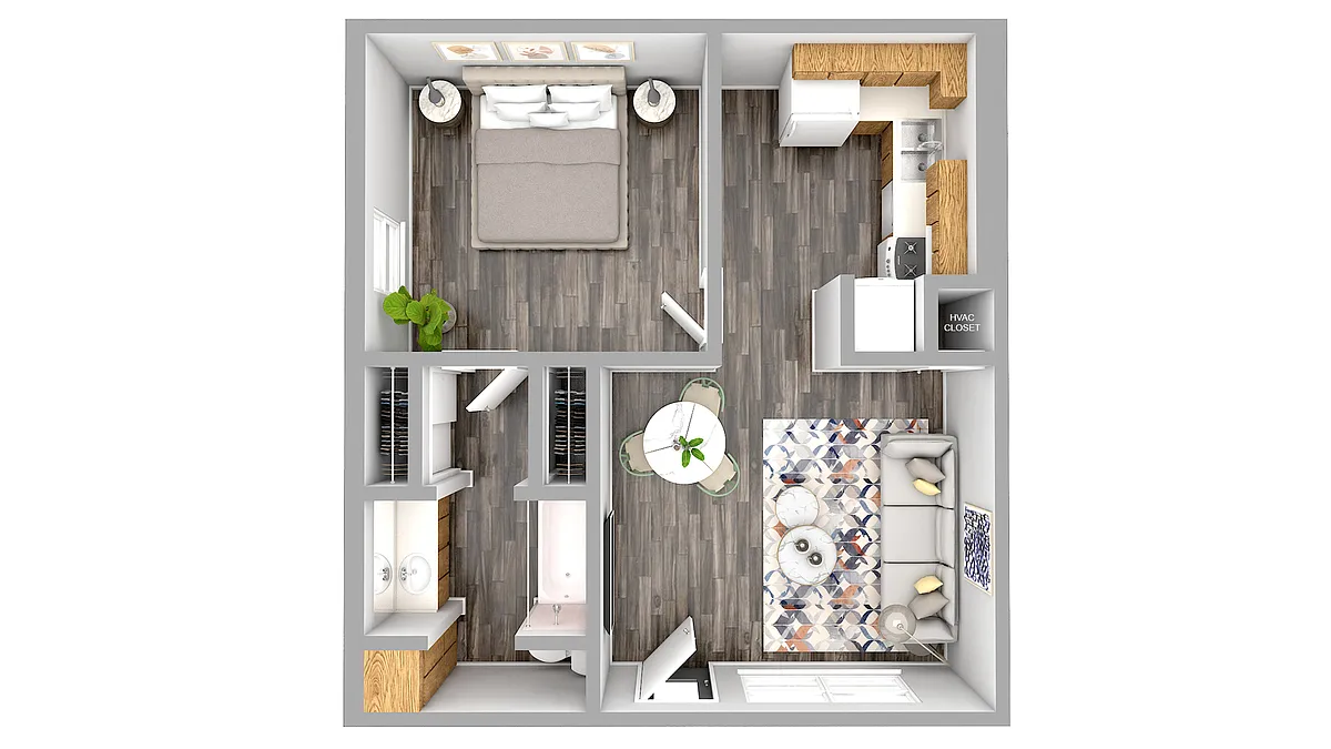 Floor plan One Bedroom Suite