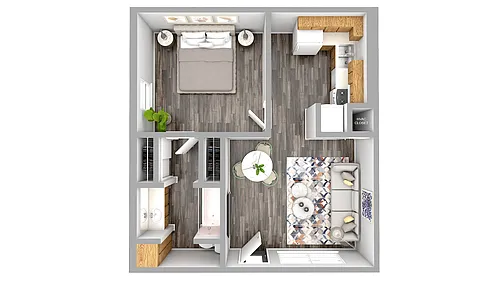 Floor plan One Bedroom Suite