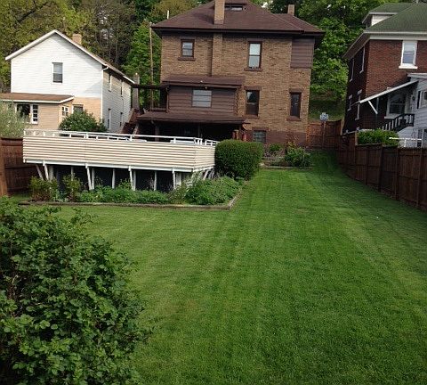 back yard, fence, pool
